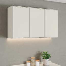 Armário Aéreo Fineze 120cm 3 Portas Areia – Henn
