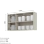 Armário Aéreo Fineze 120cm 3 Portas Areia – Henn