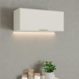 Armário Aéreo Fineze 80cm 1 Porta Basculante Areia – Henn