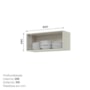 Armário Aéreo Fineze 80cm 1 Porta Basculante Areia – Henn
