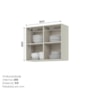 Armário Aéreo Fineze 80cm 2 Portas de Vidro Areia – Henn