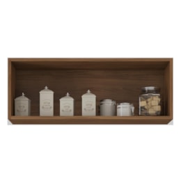 Armário Aéreo Firenze 1 Porta Basculante 80cm Amêndola/Nude Prime - Demóbile