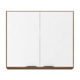 Armário Aéreo Firenze 2 Portas Amêndola/Branco - Demóbile Armário Aéreo Firenze 2 Portas Amêndola/Branco - Demóbile