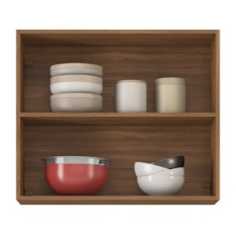 Armário Aéreo Firenze 2 Portas Amêndola/Nude Prime - Demóbile Armário Aéreo Firenze 2 Portas Amêndola/Nude Prime - Demóbile