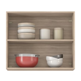 Armário Aéreo Firenze 2 Portas Avena/Grafito - Demóbile Armário Aéreo Firenze 2 Portas Avena/Grafito - Demóbile