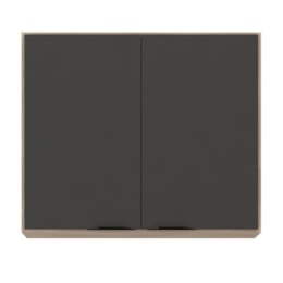 Armário Aéreo Firenze 2 Portas Avena/Grafito - Demóbile Armário Aéreo Firenze 2 Portas Avena/Grafito - Demóbile