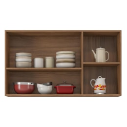 Armário Aéreo Firenze 3 Portas Amêndola/Nude Prime - Demóbile Armário Aéreo Firenze 3 Portas Amêndola/Nude Prime - Demóbile