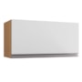 Armário Aéreo Geladeira Andréia 60cm 1 Porta Amêndoa/Branco - AJL Móveis