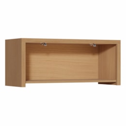 Armário Aéreo Geladeira Condessa 80cm 1 Porta Basculante Carvalho/Greige - Nesher