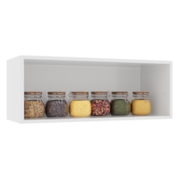 Armário Aéreo Geladeira Dinamarca 80cm 1 Porta Branco - Indékes