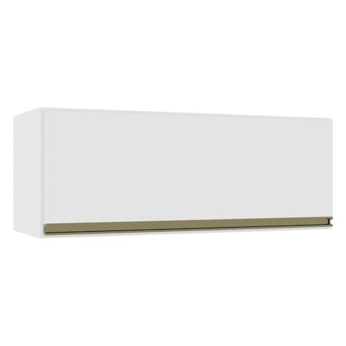 Armário Aéreo Geladeira Dinamarca 80cm 1 Porta Branco - Indékes