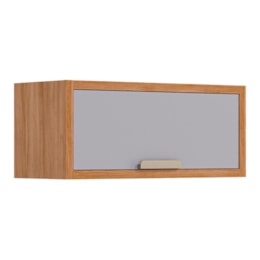 Armário Aéreo Geladeira Eloíse 80cm 1 Porta Basculante Cinamomo/Platina - MGM Armário Aéreo Geladeira Eloíse 80cm 1 Porta Basculante Cinamomo/Platina - MGM