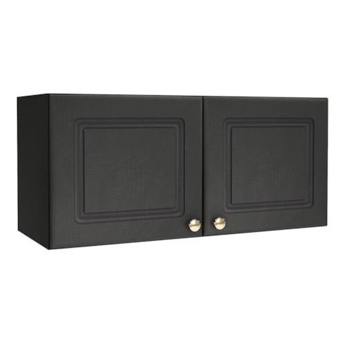 Armário Aéreo Geladeira Firenze 80cm 2 Portas Chumbo - Indékes