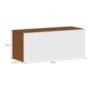 Armário Aéreo Geladeira Luana Clara 80cm 1 Porta Cinamomo/Branco - Aramóveis  