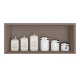 Armário Aéreo Geladeira Unna 1 Porta Basculante 80cm Gris - Poliman Móveis
