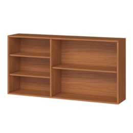 Armário Aéreo Luana Clara 120cm 2 Portas e 3 Nichos Cinamomo/Branco - Aramóveis  