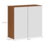 Armário Aéreo Luana Clara 70cm 2 Portas Cinamomo/Branco - Aramóveis  