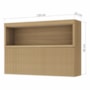 Armário Aéreo Marquesa 120cm 1 Porta Basculante e Nicho Nature - Nesher