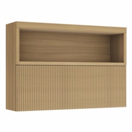 Armário Aéreo Marquesa 120cm 1 Porta Basculante e Nicho Nature - Nesher