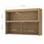 Armário Aéreo Marquesa 120cm 1 Porta Basculante e Nicho Nature/Verde - Nesher