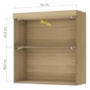 Armário Aéreo Marquesa 80m 2 Portas Basculante Nature - Nesher