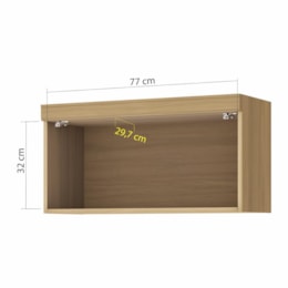 Armário Aéreo Marquesa Geladeira 80m 1 Porta Basculante Nature - Nesher 
