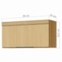 Armário Aéreo Marquesa Geladeira 80m 1 Porta Basculante Nature - Nesher 