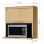 Armário Aéreo Marquesa Micro-ondas 80m 1 Porta Basculante Nature - Nesher