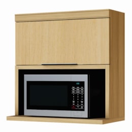 Armário Aéreo Marquesa Micro-ondas 80m 1 Porta Basculante Nature - Nesher