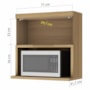 Armário Aéreo Marquesa Micro-ondas 80m 1 Porta Basculante Nature/Verde - Nesher
