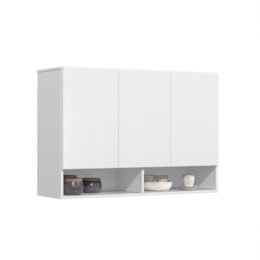 Armário Aéreo Milão 3 Portas Branco – EJ Móveis