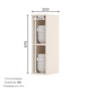 Armário Aéreo Nicho 20cm Connect Off White - Móveis Henn
