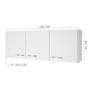 Armário Aéreo Pop 120cm 3 Portas Branco - Indékes