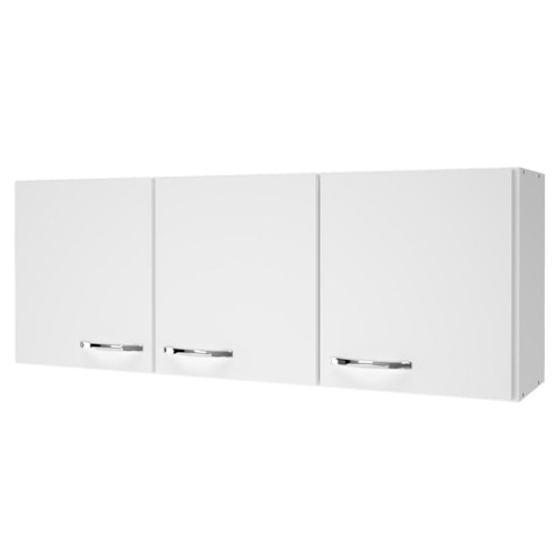 Armário Aéreo Pop 120cm 3 Portas Branco - Indékes