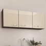 Armário Aéreo Pop 120cm 3 Portas Noce/Off White - Indékes 