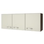 Armário Aéreo Pop 120cm 3 Portas Noce/Off White - Indékes 