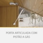 Armário Aéreo Princesa 200cm 2 Portas Freijó/Grafite com Nicho - Nesher