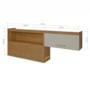 Armário Aéreo Princesa 200cm 2 Portas Freijó/Off White com Nicho - Nesher