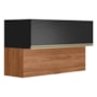 Armário Aéreo Proença 120cm 2 Portas Basculantes MDF Nogueira Touch/Carbono Prime TX - Demartêz