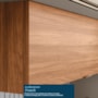 Armário Aéreo Proença 120cm 2 Portas Basculantes MDF Nogueira Touch/Nude Prime TX - Demartêz