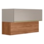 Armário Aéreo Proença 120cm 2 Portas Basculantes MDF Nogueira Touch/Nude Prime TX - Demartêz
