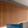 Armário Aéreo Proença 120cm Basculante 1 Porta MDF e 1 Porta Ripada Nogueira Touch/Nude Prime TX - Demartêz 