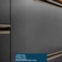 Armário Aéreo Proença 120cm Basculante 1 Porta MDF e 1 Porta Vidro Reflecta Nogueira Touch/Carbono Prime TX - Demartêz