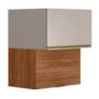 Armário Aéreo Proença 60cm 2 Portas Basculantes MDF Nogueira Touch/Nude Prime TX - Demartêz