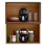 Armário Aéreo Proença 60cm Basculante 1 Porta MDF e 1 Porta Vidro Reflecta Nogueira Touch/Carbono Prime TX - Demartêz