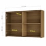 Armário Aéreo Rainha 120cm 2 Portas Nature - Nesher