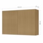 Armário Aéreo Rainha 120cm 2 Portas Nature - Nesher