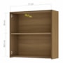 Armário Aéreo Rainha 80cm 2 Portas Nature - Nesher