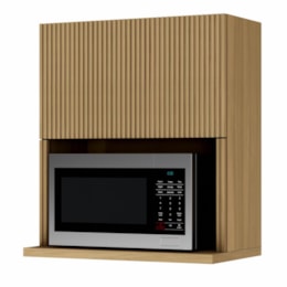 Armário Aéreo Rainha Micro-ondas 70m 1 Porta Basculante Nature - Nesher
