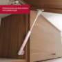 Armário Aéreo Requinte 120cm 2 Portas Basculante Nature com Vidro Reflecta - Móveis Henn